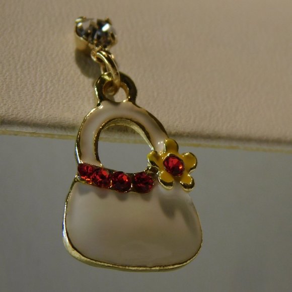 Purse Earrings Gold Tone - Picture 6 of 10